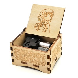 Micteney Spirited music box away, Spirited merchandise Gifts, Wooden Clockwork Driven, Play the tune Always With Me (Spiraway)