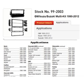 Metra 99-2003 Installation Multi-Kit for 1990-up GM/Suzuki Vehicles,Black