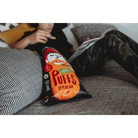 GoGo Quinoa Puffs Sriracha 9 Count x 113g, Organic, Plant Based, Gluten Free, Peanut Free, Kosher