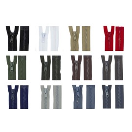 Reißverschluss GROB No.10 teilbar Kunststoff-Reißverschlüsse PZG,148, (rot, 77cm)