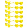 VZXMKA 12 Pcs Yellow Heart Sunglasses,Yellow Glasses Cute Fun Heart