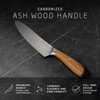 Swiss Diamond Chef Knife, German Steel with Carbonized Ash Wood,