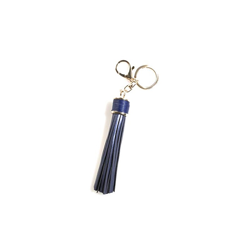 Rigral Women's Bag Charm Tassel Key Ring Keychain, blue