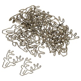 MECCANIXITY Paper Clip Deer Animal-Shaped Cute Decorative Fun Clips Bookmarks 1.9 Inch Bronze Tone for Organize Office Home, Pack of 20
