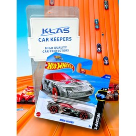 Hot Wheels Nerve Hammer (Tranparent Grey & Red Let's Race) 1/10 X-Raycers - 2025-13/250 (Short Card) - includes a KLAS Car Keeper Protector Case - HYW69