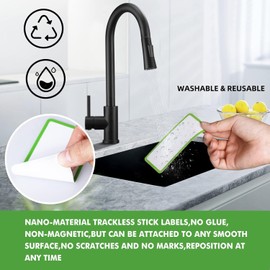 SVNOOC Reusable Dry Erase Labels Sticky Notes for Storage Containers Organise Waterproof Removable Stickers for Kitchen Office School All-Purpose Use 36 Pieces (1.25 x 3.5 Inches)