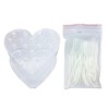 Berauticom 18 Pieces Clear Heart Shaped Plastic False Nail Art