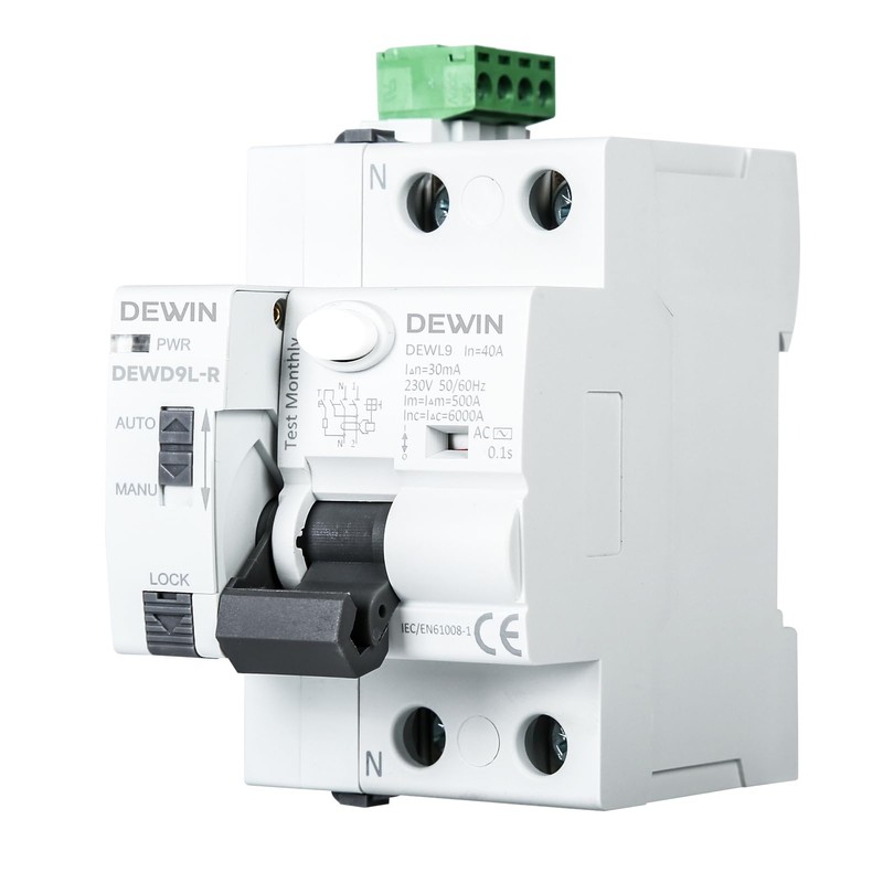 DEWIN Resettable Automatic Rearme Circuit Breaker, RCCB Automatic Reclosing Switch