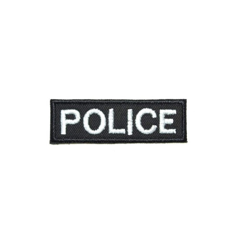 Police Iron On Patch with Lock-Stitch Optical Effect - 2