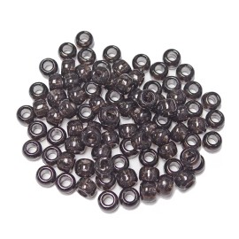 JOLLY STORE Crafts® Transparent Jet 9x6mm Pony Beads made in USA 500pc kids church school crafts