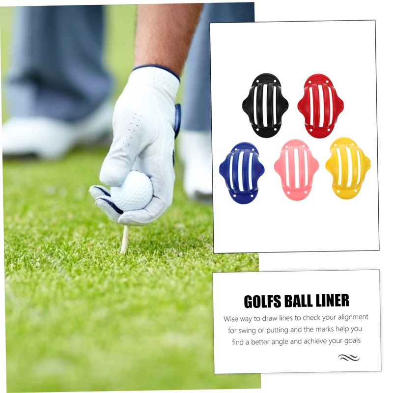 BIUDECO Golf Ball Markers Set 5pcs Drawing Markers Alignment Clip