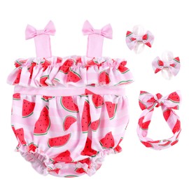 BABESIDE Reborn Baby Doll Clothes for 17-20 Inch Dolls, Watermelon Pattern Set , Cute Baby Doll Accessories for Newborn Reborn Girl Dolls
