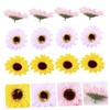 KOMBIUDA Sunflower Head Bouquet Box Pcs Soap Flowers Shower Decor