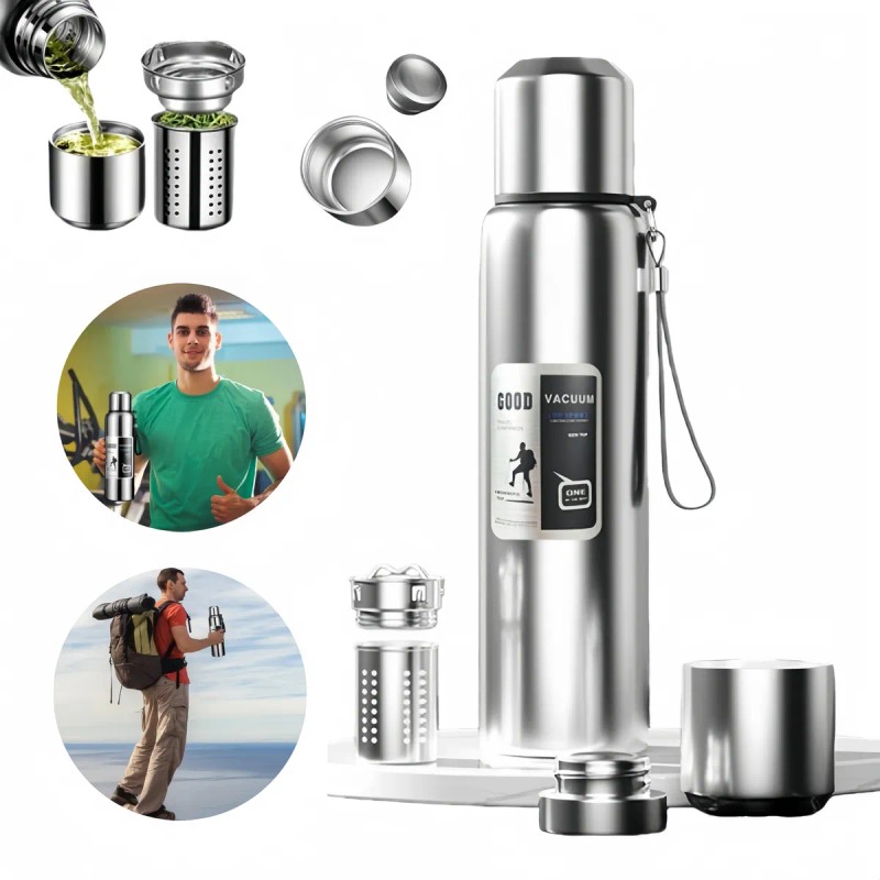 Termos De Acero Inoxidable Camping Para Café Y Agua 1500ml