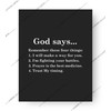 “God Says-Remember These Four Things" Inspirational Wall Print-8 x 10"-