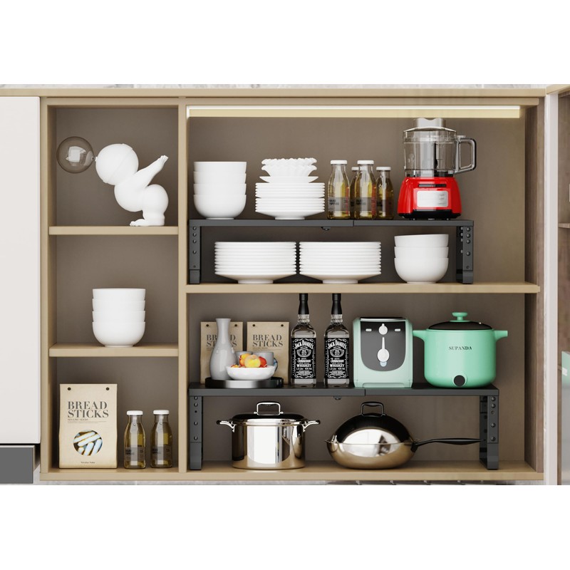 Jojocross Expandable Stackable Spice Rack Organizer for Kitchen Cabinet,Adjustable Counter