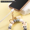 Poagoep Silicone Beaded Phone Wrist Strap Phone Wristlet Elastic Hands-Free