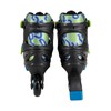C SEVEN Adjustable Size Inline Roller Skates (Blue/Green, Kids 4-