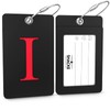 Shacke Luggage Tag Initial - Fully Bendable Tag w/Stainless Steel
