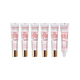 Ruby Kisses Broadway Lip Gloss Vita-Lip Clear Lip Gloss, Moisturizing, Soothing, Super Glossy with Vitamin Oil (Peach)
