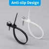 XINGO 110 PCS Black Zip Ties with Screw Hole 7.5