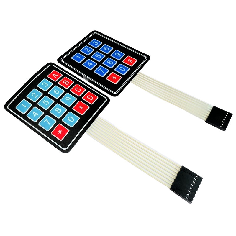 DIYables 3x4 4x4 Membrane Matrix Keypad for Arduino, ESP32, ESP8266,