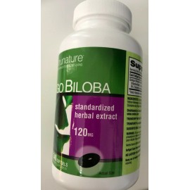 Trunature Ginkgo Biloba supplement Herbal extract 340 Softgels 120mg