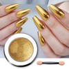 PrettyDiva Chrome Nail Powder - Gold Mirror Effect Nail Chrome