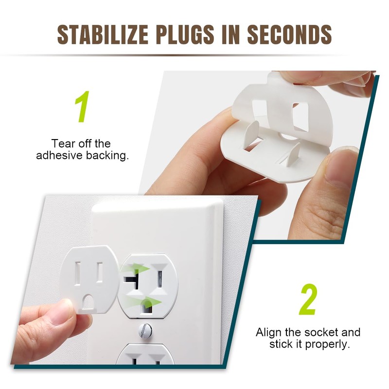 Lenink Loose Outlet Plug Fix, 12 Pack Plastic Snug Socket