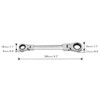 LEONTOOL 6PCS Socket Ratchet Wrench Set 8.5 Inch Quick Release