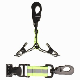 Minadax 2 x glove holders, 1 x clip and 2 x clips, metal carabiner, robust, versatile and safe, 10 kg capacity, ideal for fire brigade, construction and industry