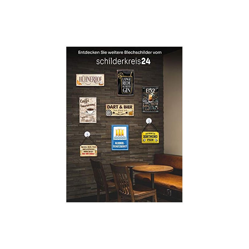 schilderkreis24 Tin Signs Collection 18 x 12 cm – Cities