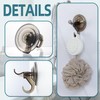 Antimbee 3 Pack Suction Cup Hooks, Clear Suction Hanger, Removable