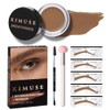 KIMUSE Eyebrow Stamp Stencil Kit, Eye Brow Stamping Kit for