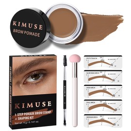 KIMUSE Eyebrow Stamp Stencil Kit, Eye Brow Stamping Kit for Perfect Brows Stencil and Stamp Kit, Brow Gel with Eyebrow Stencils and Eyebrow Brush, Waterproof Eyebrow Stamp (BLONDE)