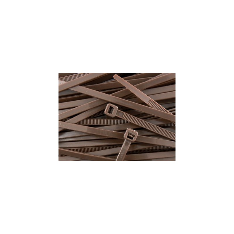 100 x Brown Cable Ties - 100mm x 2.5mm (Zip