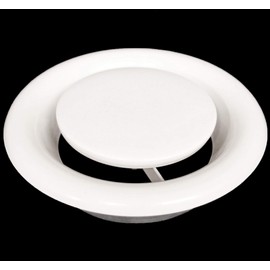 HVAC Premium 6'' Round Return Air Vent Grille with Sponge Gasket and Mounting Frame - HVAC Vent Duct Register Cover [Outer Dimensions: 8'']