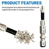 6-Piece High Magnetic Screwdriver Drill Bit Set, Magnetic Screwdriver Bits