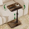 TV Tray Side Table for Couch - 360° Swivel Adjustable