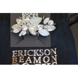 Erickson Beamon Rocks NEW W.POUCH Erickson Beamon Rocks Blondie Crystal Hematite Hair Clip Barrette