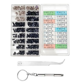 ALLVD PC Screws Set M2 M2.5 M3 HDD M.2 SSD Securing Flat Screw Set Laptop Screw Set Replacement Laptop Screws with Storage Case 355pcs