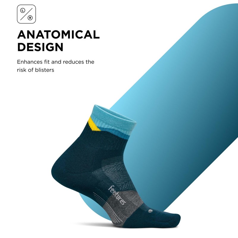 Feetures Trail Max Cushion Quarter Sock - Hiking Socks for