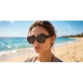 Meeloog Polarised Over Glasses Sunglasses for Men and Women, UV400 Protection Sunglasses, Square Oversized Glasses for Driving DEMST2106 (D1 Tortoiseshell Frame/Grey Lens)