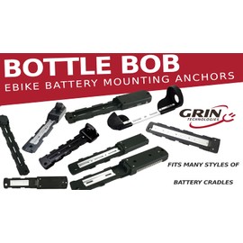Grin Technologies Bottle Bob with Hose Clamps for Securing Downtube and Water Bottle Batteries to Frames Without Eyelets