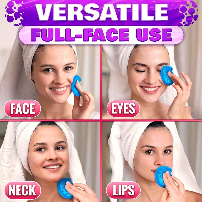 2 in 1 Face Scrub Pad Washable Scrubber - 3