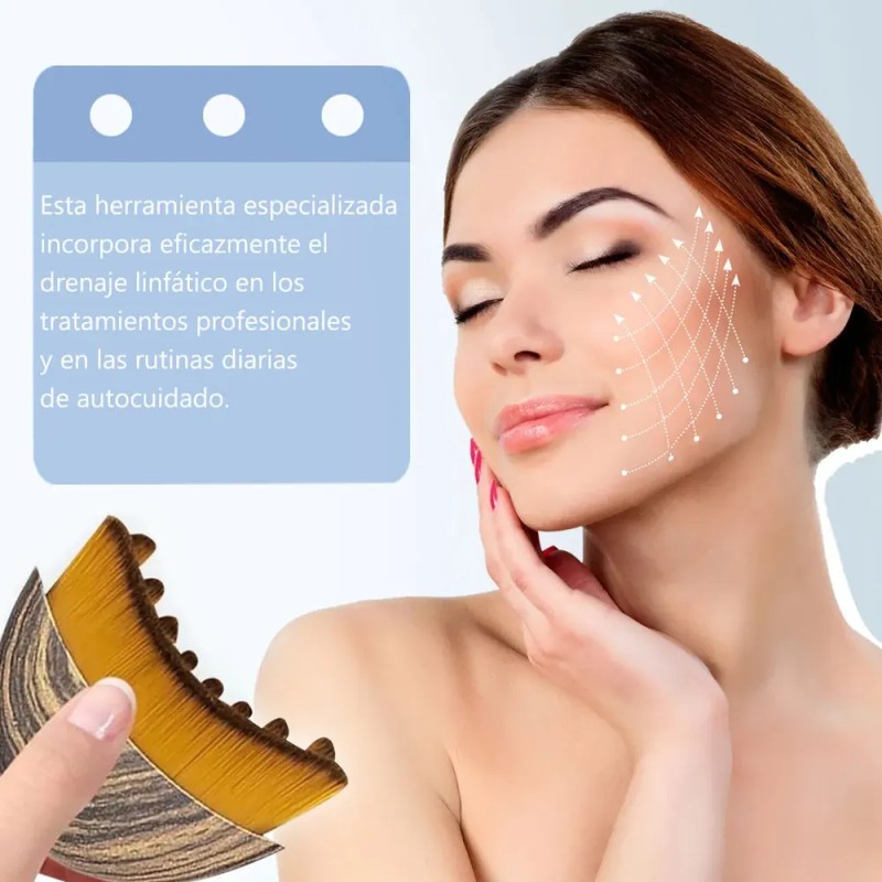 Pack 2 Cepillos Faciales Kosvo® Para Drenaje Linfático y Masaje,