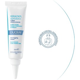 DUCRAY, Keracnyl Glycolic+ Crema Desincrustante, Disminuye Imperfecciones y Puntos Negros, 30ml
