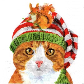 (2) Two Paper Beverage Napkins for Decoupage/Mixe