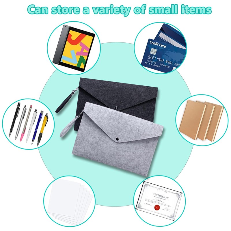 A4 Document Bag - Storage Bag with Press Stud Closure