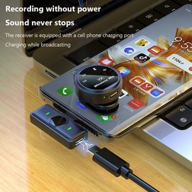 Wireless Lavalier Microphone for iPhone Android & PC – Noise Cancelling Mini Lapel Mic for Vlogging, Live Streaming, Interviews & Outdoor Recording